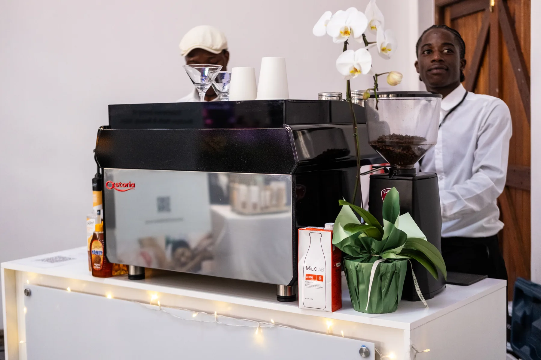 BOM Coffee wedding setup